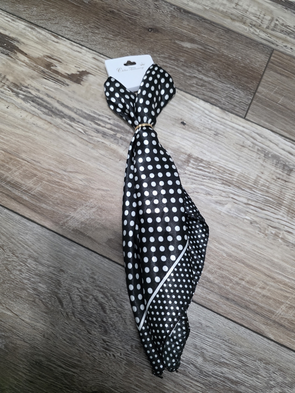 NWT Polka Dot Black & White Scarf